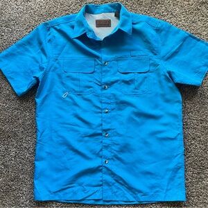 Briggs New York Men's Vibrant Blue Casual Shirt